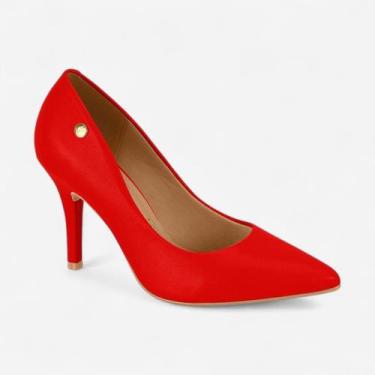 Imagem de Sapato Scarpin Vizzano Salto Alto Vermelho, Vermelho ruby, 35