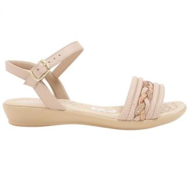 Imagem de Sandália Anabela Feminino Piccadilly 500377, Nude, 38