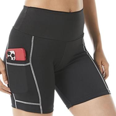 Imagem de Bermuda Pesponto Demillus Feminina para Esporte 094253 Cor:PretoTamanh