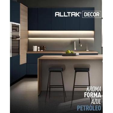 Imagem de Adesivo Vinílico Lavável Azul Petróleo Para Móveis 10 mtsx61cm - ALLTA