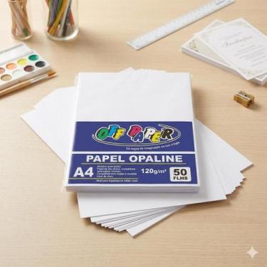 Imagem de Papel Opaline A4 Branco 120grs Off Paper C/50 Folhas