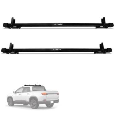 Imagem de Rack Travessa de Teto Chevrolet Montana 2023 Aço 1,30m Preto - Gtnox