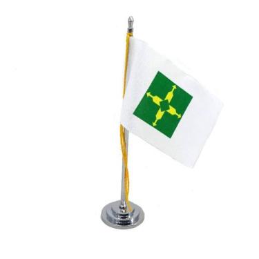 Imagem de Mini Bandeira Mesa Brasília mastro 15 cm Poliéster - SP Bandeiras 