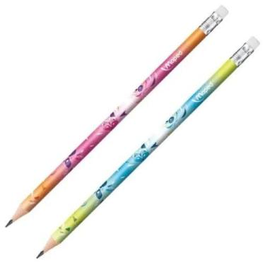 Imagem de Kit com 2 Lápis Preto Maped Mini Cute HB com Borracha