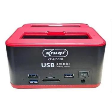 Imagem de Dock Station SSD SATA USB 3.0 Knup HD-820 HD e SSD 2.5 e 3.5