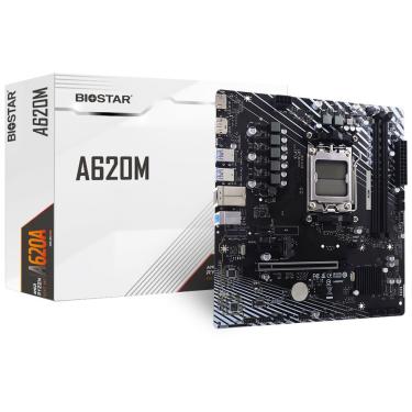 Imagem de Placa Mãe Biostar A620MS-E Socket AM5 DDR5 ATX Pcie 4.0 USB 3.2 RGB Suporte Multicanal 128GB