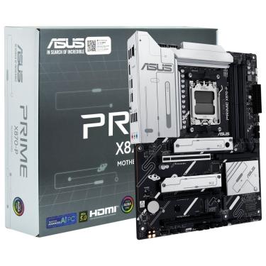 Imagem de Placa Mãe Asus Prime X870-P com Socket AM5 e DDR5 para Gaming Preto com RGB e Pcie 5.0 USB 3.2 Gen 2