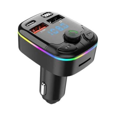Imagem de Carregador Rápido Dual USB Bluetooth 5.0 Transmissor FM Reprodutor MP3