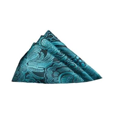 Imagem de Lenço De Bolso Vintage Paisley Cor Sólida 25x25cm Para Acessórios De T