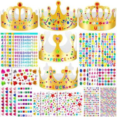 Imagem de Kit DIY de 40 Coroas de Papel Douradas MGZTTHW para Aniversário