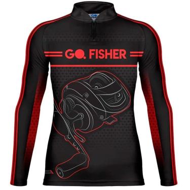 Imagem de Camiseta de Pesca Go Fisher Action UV Manga Longa Carretilha GF10-Masculino
