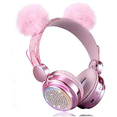 Imagem de Fone De Ouvido BOOPP Bluetooth 5.0 Sem Fio Unicórnio, Cancelamento de ruído, Rosa (Pink)