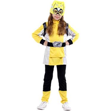 Imagem de Fantasia Power Rangers Infantil Amarelo Morphers Original com Mascara (P 2-4)