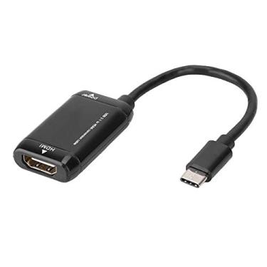 Imagem de Adaptador HDMI tipo C, cabo adaptador HDTV para monitor de projetor de vídeo 10 Gbps USB 3.1 1080p para tablet MHL Android, Plug and Play, preto