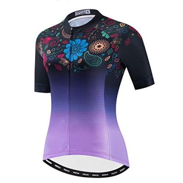 Imagem de JPOJPO Camiseta feminina de ciclismo, secagem rápida, respirável, refletiva, P-2GG, Scf2296, XG