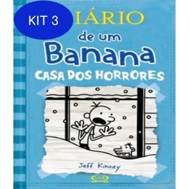 Imagem de Kit 3 Livro Diario De Um Banana - Vol 06 - Casa Dos Horrores