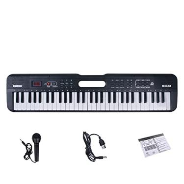 Compre Teclado eletrônico de música digital com 61 teclas, piano elétrico  multifuncional infantil para estudante de piano