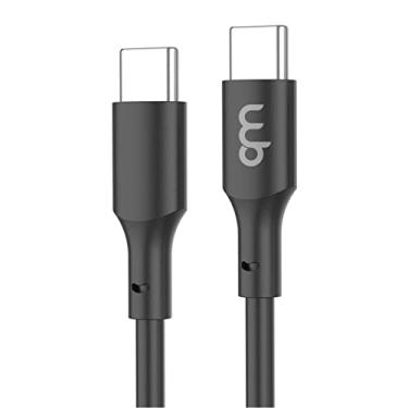 Imagem de WB Cabo USB-C e USB-C 1 metro 60W Preto nylon trançado compatível com Apple e Andoid