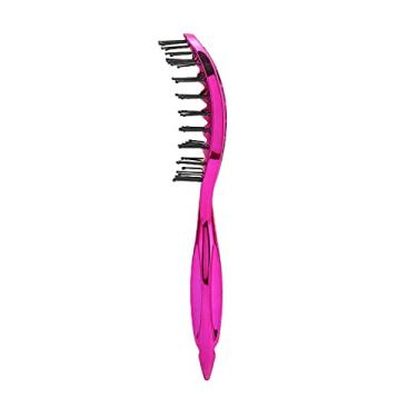Imagem de Escova de cabelo desembaraçante, pente dentes costelas pente para meninos para cabelos grossos para mulheres (roxo)