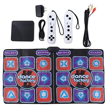 Imagem de Tapete de dança, tapetes de dança eletrônica musical de usuário duplo com diferentes níveis de dificuldade, jogo de pad de passos de dança para TV, PC, tapetes de dança de ioga interativos