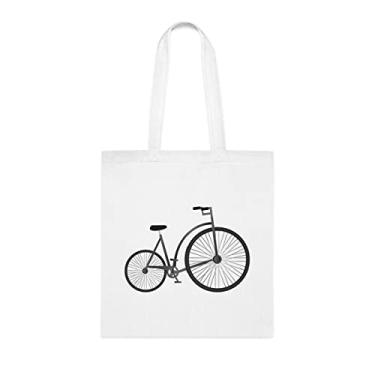 Imagem de Sacola de vetor de bicicleta, presente de vetor de bicicleta, bolsa de ombro de vetor de bicicleta, bolsas reutilizáveis de vetor de bicicleta, ideia de presente de cesta de Natal de aniversário, presente para ela, presente para ele, bolsa feminina, Branco