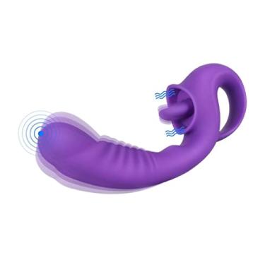 Imagem de Vibrador 2 em 1 Estimulador Língua Clitóris Estimulador Sexual Feminino Erótico 10 Velocidades Erótico Zatla