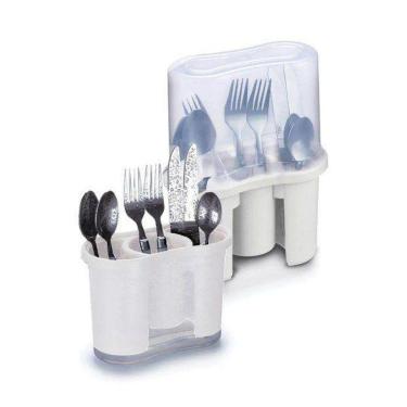 Imagem de Seca Talheres Escorre & Guarda Tampa E Divisórias 53X49X13Cm