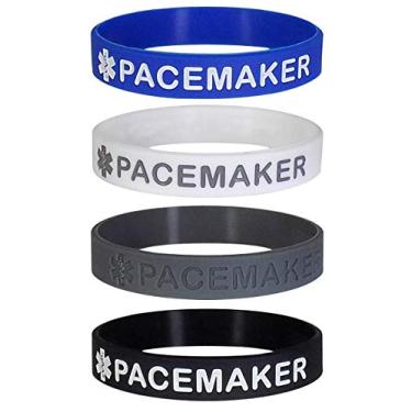 Imagem de Pulseira de silicone Max Petals PACEMAKER Medical Alert ID Pacote com 4