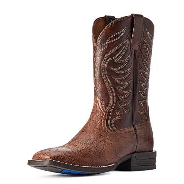 Imagem de ARIAT Botas Country Masculinas Reckoning, Quill Ostric liso Tabac escuro, 7.5