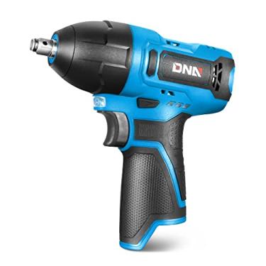 Imagem de DNA MOTORING Chave de impacto sem fio TOOLS-00159, chave de impacto elétrica de 3/8" Chuck Max Torque 120Nm 12V com luz de trabalho LED, azul (apenas ferramenta)
