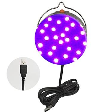 Imagem de Luz de LED preta, 10 W USB pendurável luz negra UV com gancho, lâmpada de luz preta para festa que brilha no escuro, decorações de Halloween, quarto, tinta corporal, cartaz, detecção de urina de animais de estimação
