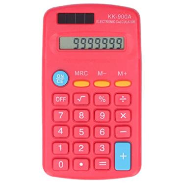 Imagem de Calculadoras Port¨¢teis de 8 D¨ªgitos com Display LCD Bot?o Sens¨ªvel Bateria Solar Dual Power Para Neg¨®cios,Escrit¨®rio, Casa, Or?amento B¨¢sico, Escola, Etc(red), Calculadoras Calculadora de Bolso