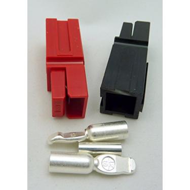 Imagem de 1 par de conectores de alimentação Philmore DC 75A de conexão rápida/desconexão de bateria para fio de 6 AWG; 49-340