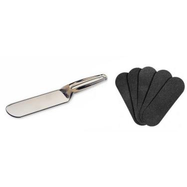 Imagem de Kit Suporte Lixa Pés + Lixa Descartável Cels C/ Refil 50unid