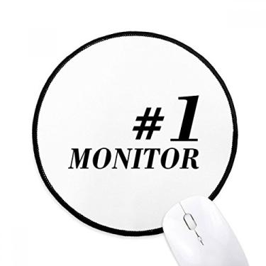 Imagem de DIYthinker Número 1 Monitor Estação de Formatura Mouse Pad Desktop Escritório Tapete Redondo para Computador