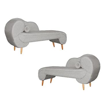 Imagem de Kit 02 Divãs Melissa Lado Direito e Esquerdo Linho Cores - DS Estofados