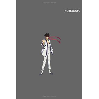 Imagem de Sagara Sanosuke Rurouni Kenshin Wandering Samurai Notebook Cover: 110 Pages, College Ruled paper, 6x9" Bullet sketchbook.