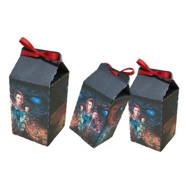 Imagem de 20 caixa milk Lembrancinhas personalizados kit festa facil só um bolinho decoração  Stranger Things 