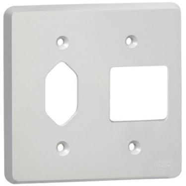 Imagem de Placa 4x4 1 Tomada + 2 Interruptor Silentoque 54392 - Pial