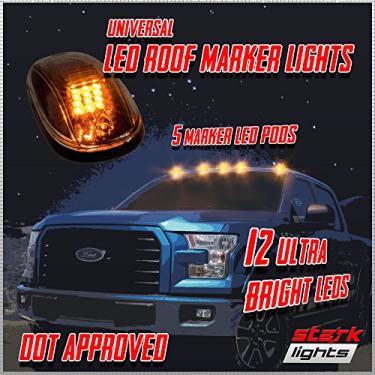 Imagem de 5 peças de lâmpadas de LED de 60 amber com teto para corrida, cabine de estacionamento, caminhão, SUV