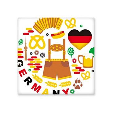 Imagem de Decalque brilhante de azulejo de cerâmica com a bandeira da alfândega da Alemanha