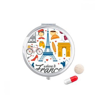 Imagem de Porta-comprimidos com bandeira nacional de arquitetura da França