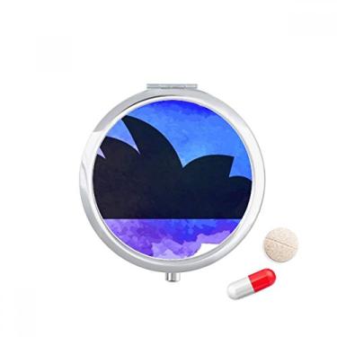Imagem de Estojo de comprimidos com contorno de casa de ópera de Sydney da Austrália, caixa de armazenamento de medicamentos