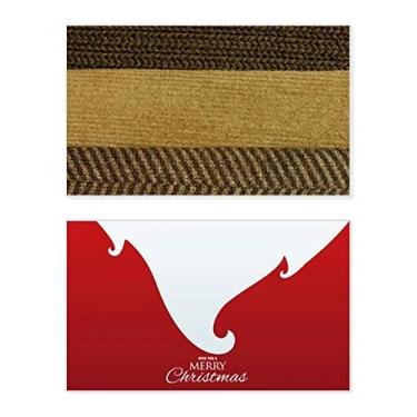Imagem de Tecido linho, barra tripla, marrom, abstrato, feriado, Natal, cartão de felicitações, mensagem de Natal