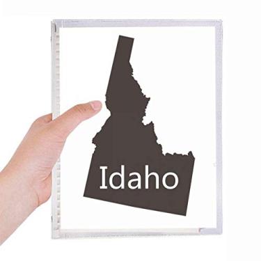 Imagem de Idaho Caderno de Mapa dos Estados Unidos da América com Folhas Soltas Diário Recarregável