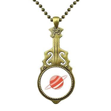 Imagem de DIYthinker Colar de Saturno de Monstro Alienígena do Universo Joias de Guitarra Antiga Pingente de Música