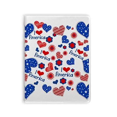 Imagem de Caderno com estampa de flores e coração dos EUA Love Diário capa macia