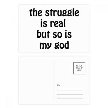 Imagem de Cartão postal The Struggle Is Real Christian Citações Cartão de felicitações de aniversário