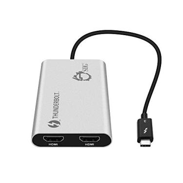Imagem de Adaptador USB tipo C Thunderbolt 3 para DP duplo ou HDMI SIIG