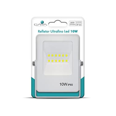 Imagem de Dican Refletor Ultrafino Bivolt, Medidas: (L)10 (A)7,5 (P)1,5cm, Proteção IP65, Gaya., Branco